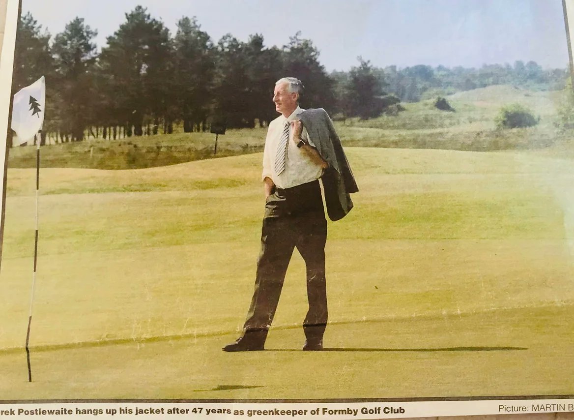 Everyone at BIGGA was saddened to hear of the passing of Derek Postlethwaite, the former course manager at @FormbyGolfClub who spent 47 years working at the club. Our thoughts go out to his wife Sue and the entire family.