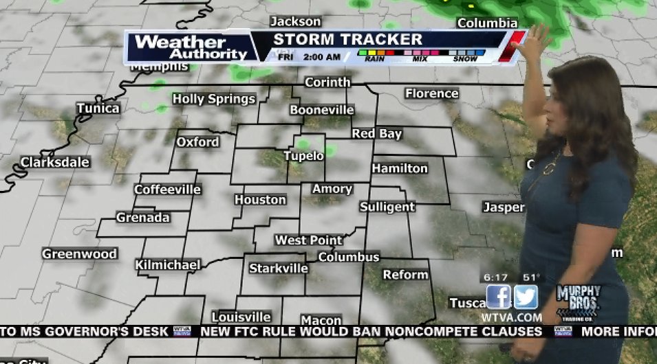 Clouds move in and bring some rain for the afternoon. Here's a look at the latest WTVA Weather Blog: wtva.com/weather/