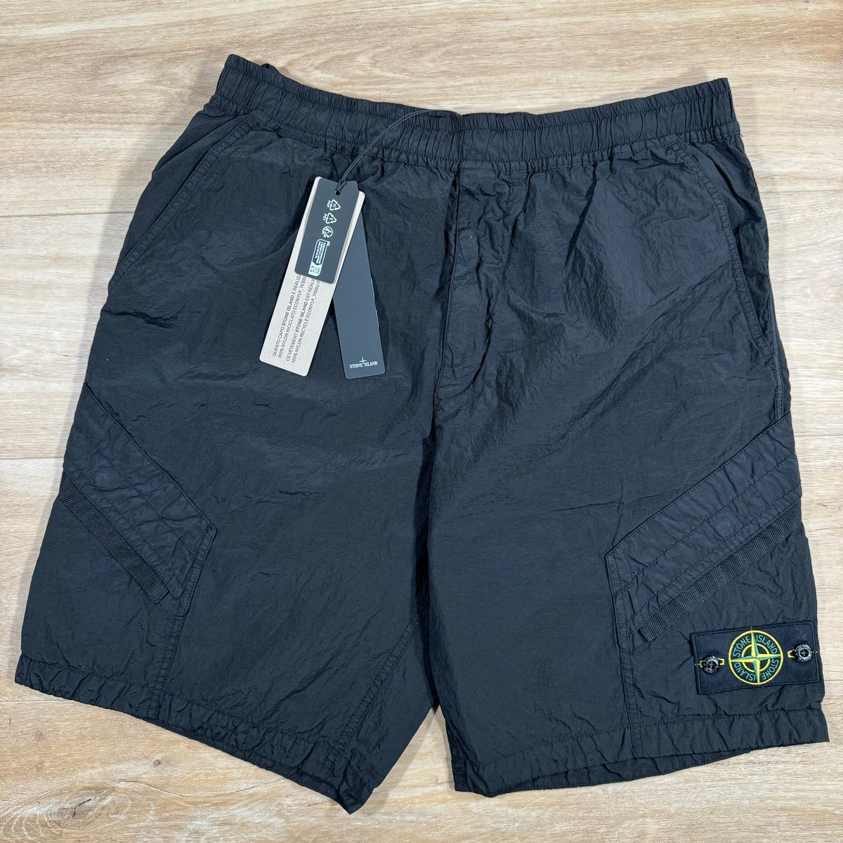 Stone Island nylon metal shorts in Black Save 20% here 👉🏼 label-menswear.com/products/stone…