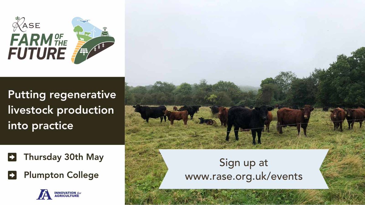 Don’t miss out! Spaces for the Farm of the Future: Putting regenerative livestock production into practice event are filling fast! Join us at @PlumptonCollege for a day of panel discussions, talks, a farm walk, soil safari and machinery demonstrations. Tickets are free to…