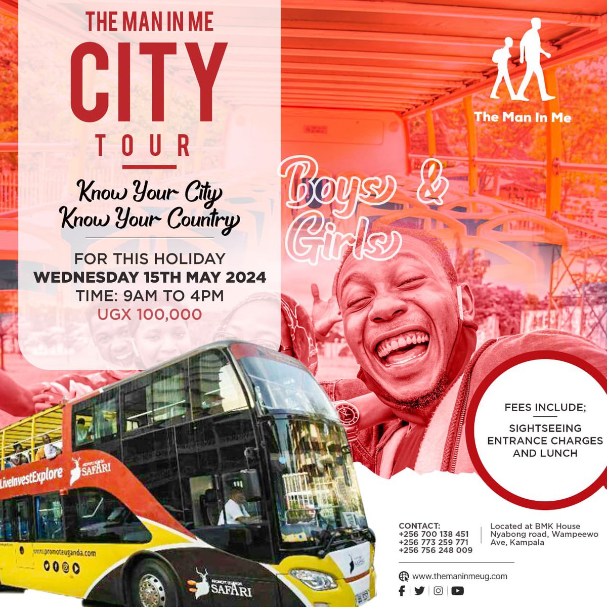For the holiday makers, it's your time to know your city with The Man In Me  #CityTour. Get to learn as you have fun.

#TheManInMe