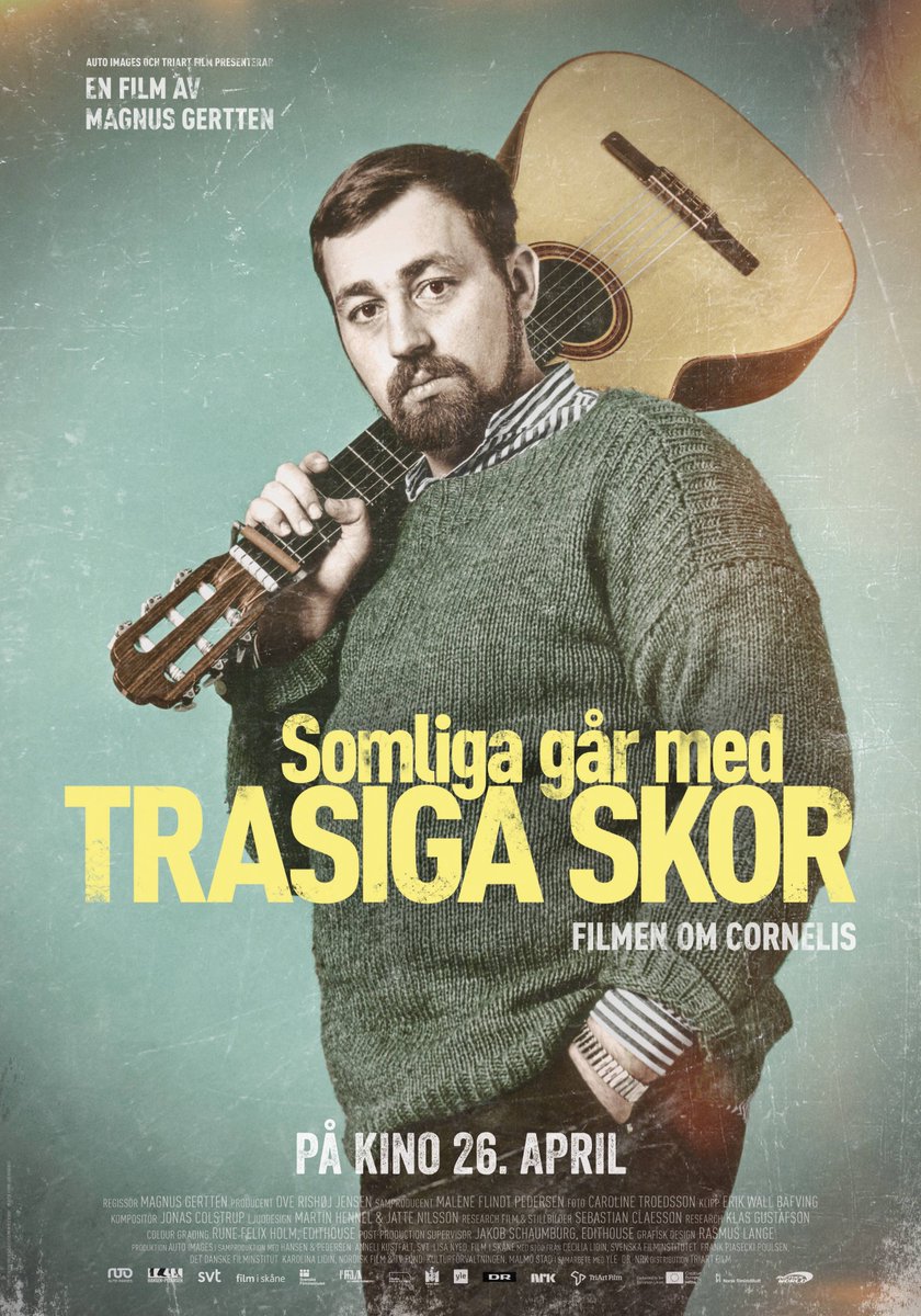 AutoImagesMalmo's tweet photo. REACHING OVER 100 CINEMAS IN NORWAY
Some of us walk in raggedy shoes, the @mgertten documentary on Swedish Singer/Songwriter Cornelis Vreeswijk, premieres in 88 Norwegian cinemas April 26. It reaches over 100 cinemas across the country in the coming weeks.
https://t.co/SzUiPtYnIK https://t.co/PIy4X5RvaW