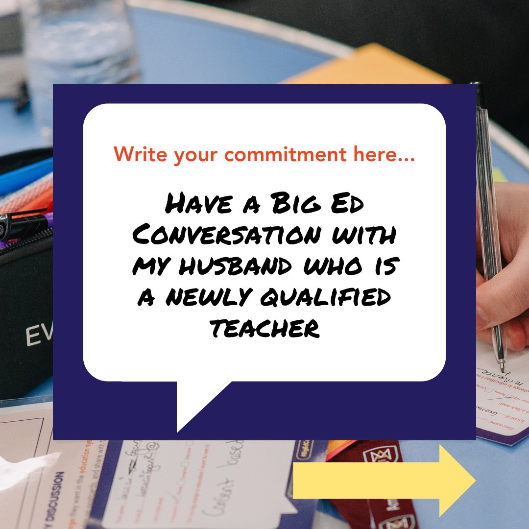 BigEdConvo's tweet photo. Sometimes it takes several small steps for a big #change to happen. Here are some of the steps that our attendees at a #BigEdConversation pledged to take place earlier this year🌟  

What is the one small step you are willing to take today to reimagine #education?🔥

#community https://t.co/gY1zfbiVJu