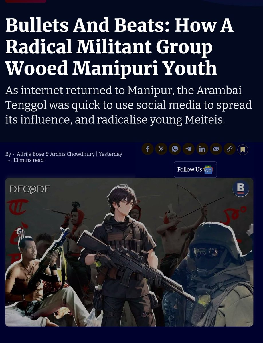 Bullets And Beats: How A Radical Militant Group Wooed Manipuri Youth
Read more :boomlive.in/n-25023 via @boomlive_in 

@UNHumanRights @UNGeneva
@NewsHour @AJEnglish @trtworld @dwnews @The_Newsmakers @nytimes @vijaita @naomi2009 @afridahussai @SushantSin @sardesairajdeep…