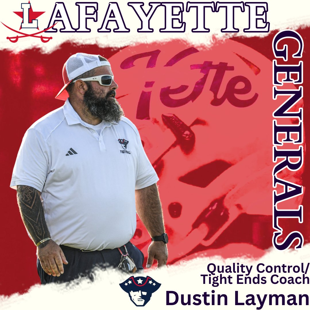 YetteFootball's tweet image. Today we introduce Coach Dustin Layman.  A Generals Alumni, Coach Layman will serve as our Quality Control &amp;amp; Tight Ends Coach.  Coach Layman brings vast knowledge, on and off the field, and does a phenomenal job ensuring our student athletes are equipped for success #GoGenerals