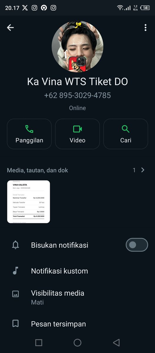 SCAMMER TIKET FANCON DOH KYUNGSOO IN JAKARTA!!!
Vina Kalista @leejenoxw 
BANK JAGO, BLUE TIX DAY 1

BALIKIN DUIT GUE ATAU GUE LANJUT KE POLISI???!!! @leejenoxw 

#FANCONCERT_BLOOM #DOHKYUNGS00JAKARTA #scammers #FANCONCERT_BLOOM