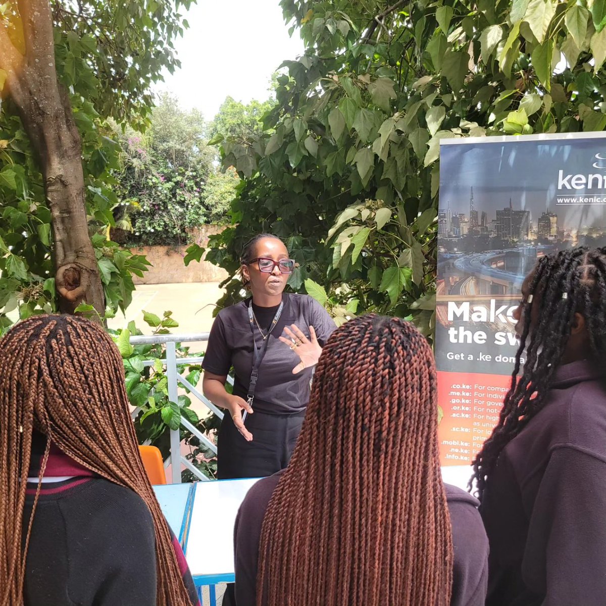 KenicTLD's tweet photo. Today, we joyously marked #GirlsinICTDay2024 with the theme "Leadership." Our teammates actively participated by engaging in insightful sessions with the aspiring young girls at St Christopher's International School. 
#GirlsinICT
#Womenintech
#DotKE https://t.co/EVe9VD5euO