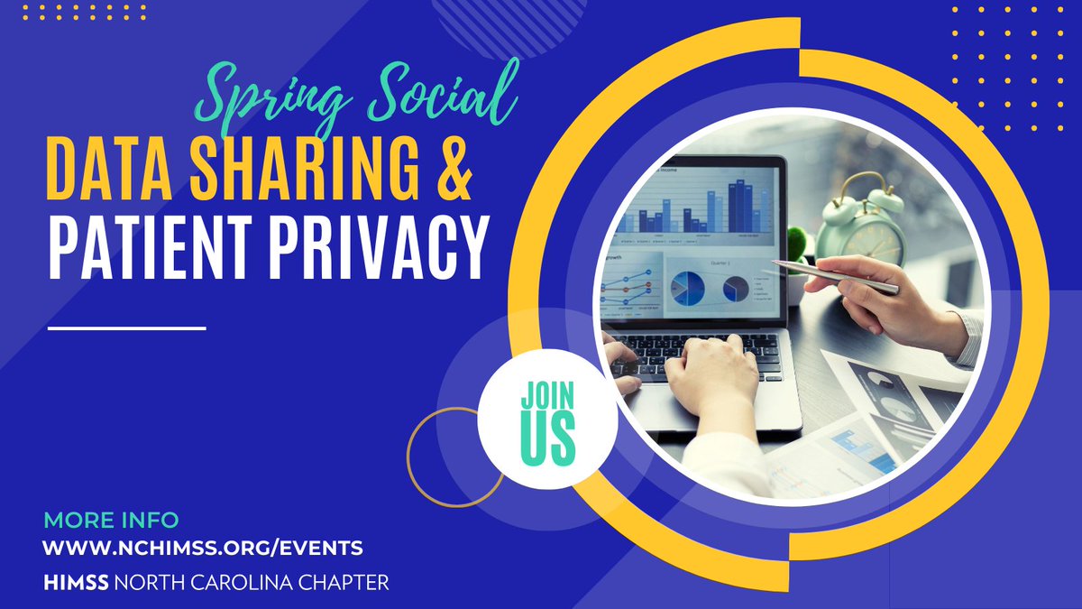 Join us at our Spring Social - “Data Sharing & Patient Privacy” - on May 1st!

We will be joining our four industry experts at Drive Shack in Raleigh at 4 pm for an engaging panel discussion, followed by food, networking and GOLF! Join us nchimss.org/events-calenda…
@HIMSS #NCHIMSS