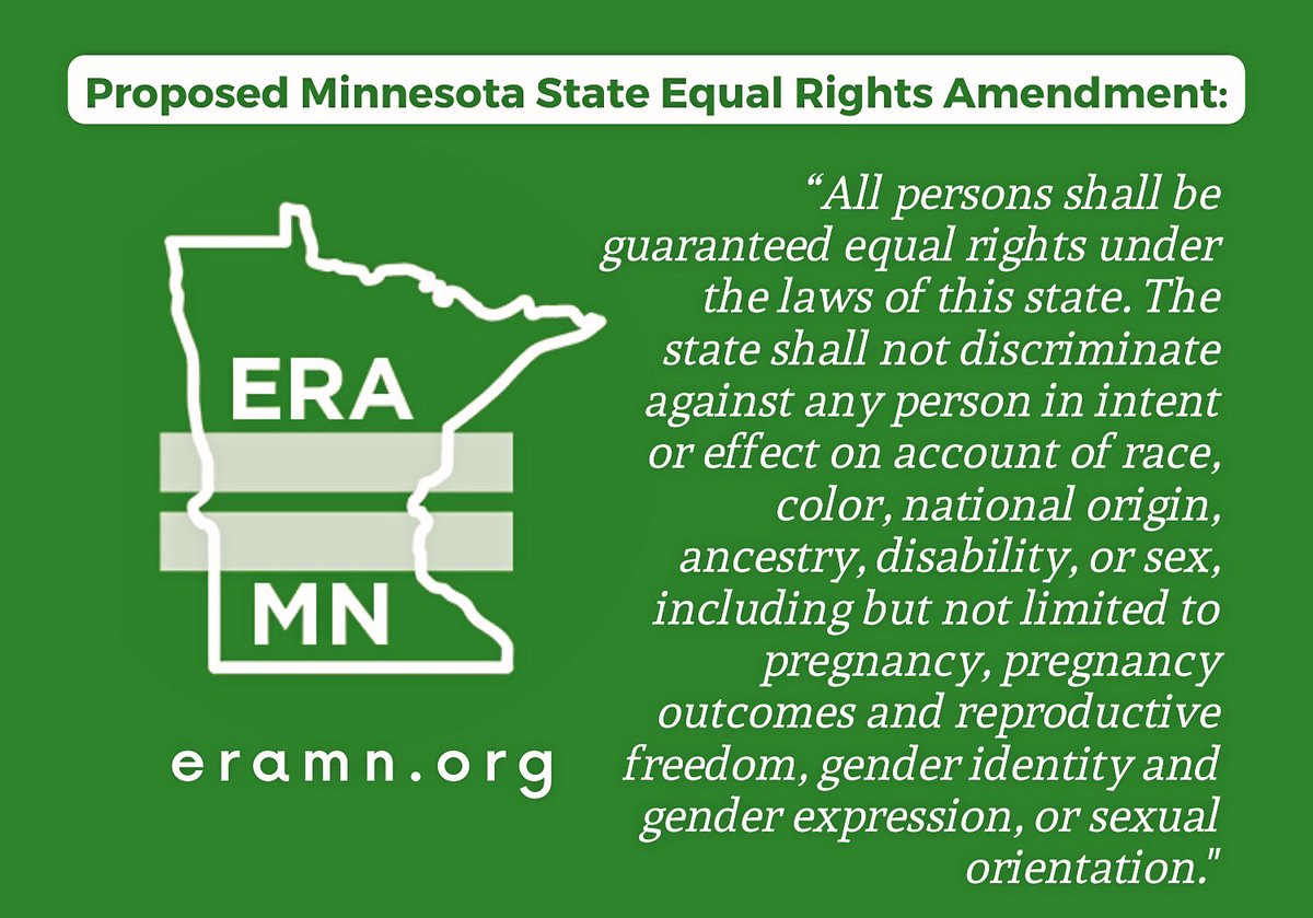 Keep showing up at the #MN Capitol in solidarity for the #ERA!

VISIBILITY Today: 
🟢 9:30a in front of House Chamber
🟢 10:30a in front of Senate Chamber

Yesterday the Antis launched a 1 Million Dollar campaign against #EQUALRIGHTS!

THERE ARE MORE OF US. 

#ERAnow #YES4ERA