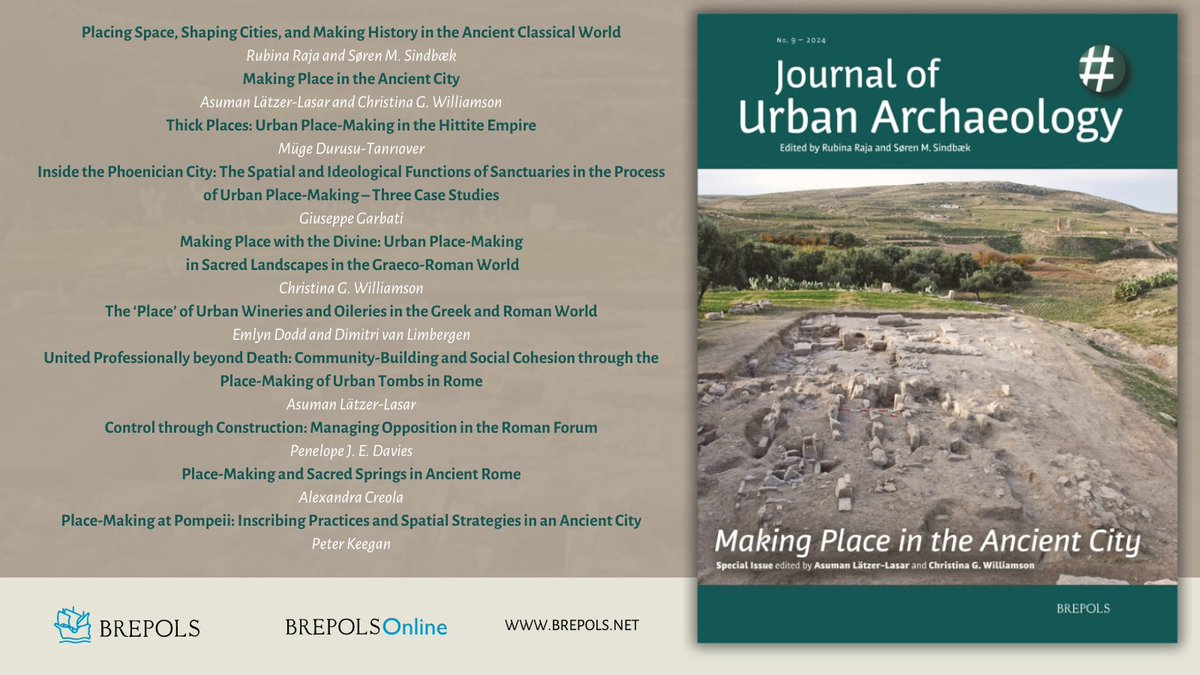 Journal of #UrbanArchaeology 9 (2024) Making Place in the Ancient City Go to: bit.ly/3WabHIf #Archaeology #UrbanHistory #ArchaeologyTwitter #Classics #ClassicsTwitter #antiquity