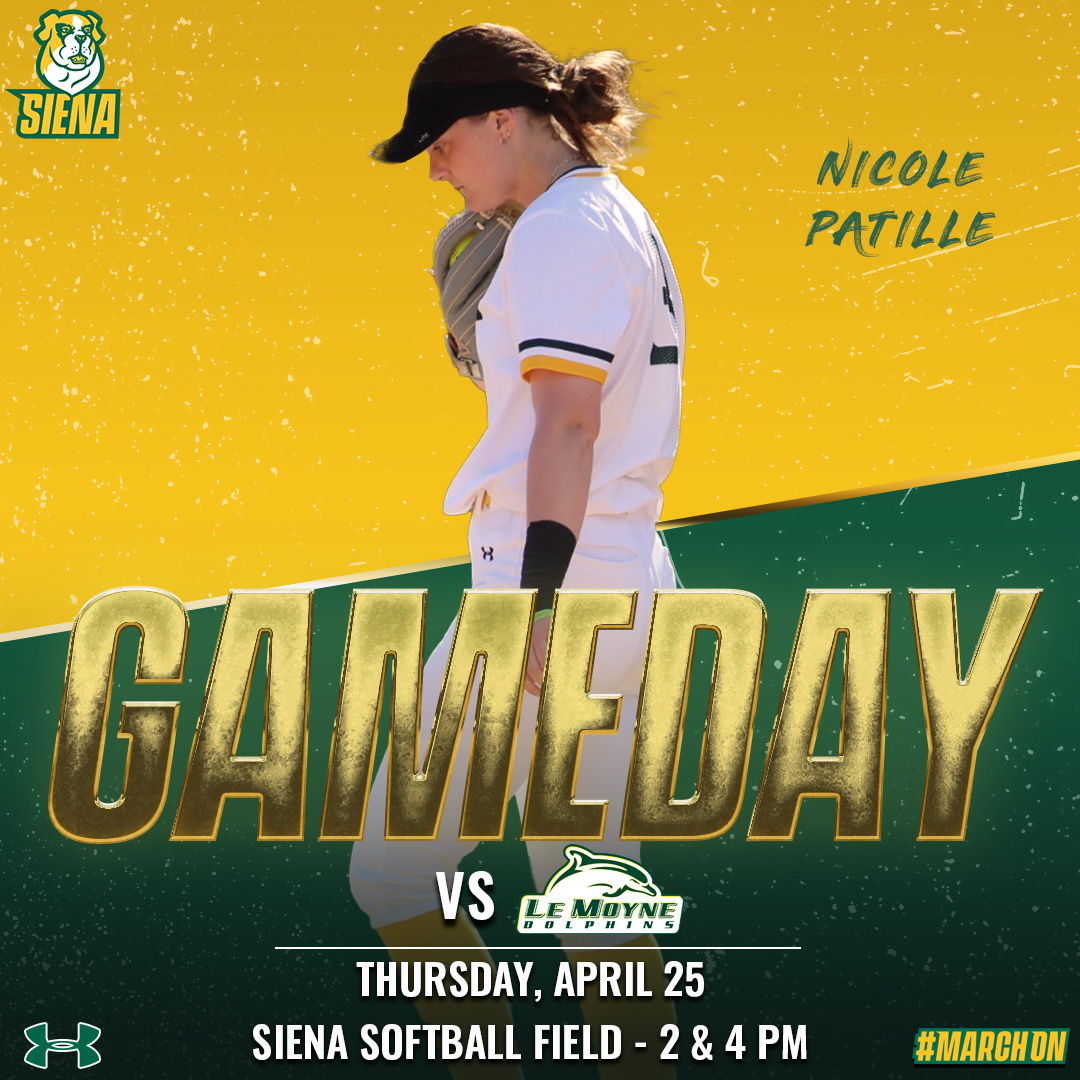 🥎 NOW @Siena_Softball 🆚 Le Moyne Game 1⃣ 🏟️ Siena Softball Field 📺 Siena All-Access ➡️ t.ly/ByLIy 📊 t.ly/vfGOT #MarchOn x #SienaSaints x #NCAASoftball