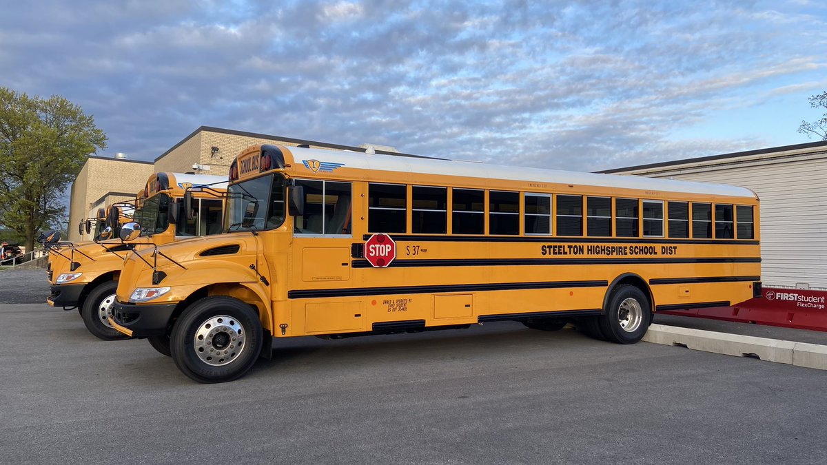 ALL ABOARD THE ELECTRIC SCHOOL BUS 🚌 Some of the first electric school buses in Pennsylvania will be rolled out today at Steelton-Highspire School District. Six electric school buses will replace diesel buses in the district. @WGAL