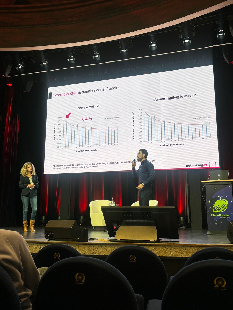 « Vos pages piliers ont été trop ciblées, alors on va identifier des pages intéressantes qui leur font des liens et qui vont permettre de redonner du jus => stratégie de liens N2» Anne-Isabelle Lefèvre et Mickaël Bour de  <a href="/netlinking_fr/">Netlinking.fr</a> #seocampus #fepsem #ZOOMbyYOODA