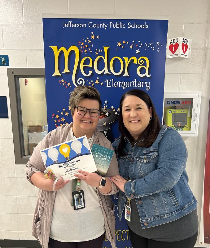 Kudos to ML Spotlight Leslie Thompson @MedoraElem She is an ML Ambassador who led a culturally responsive book club with the staff to help others learn about MLs and create inclusive learning environments where all students feel welcome and celebrated. #JCPSML