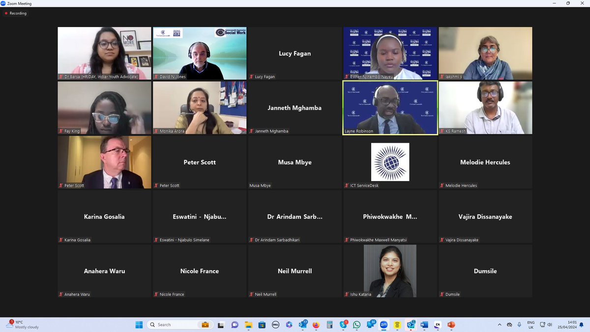 COSW is pleased to be contributing to the @commonwealthsec webinar launching Commonwealth’s Youth-led Non-communicable disease (NCD) Guiding Framework @JonesDavidN #Commonwealth4Health @ComSecYouth