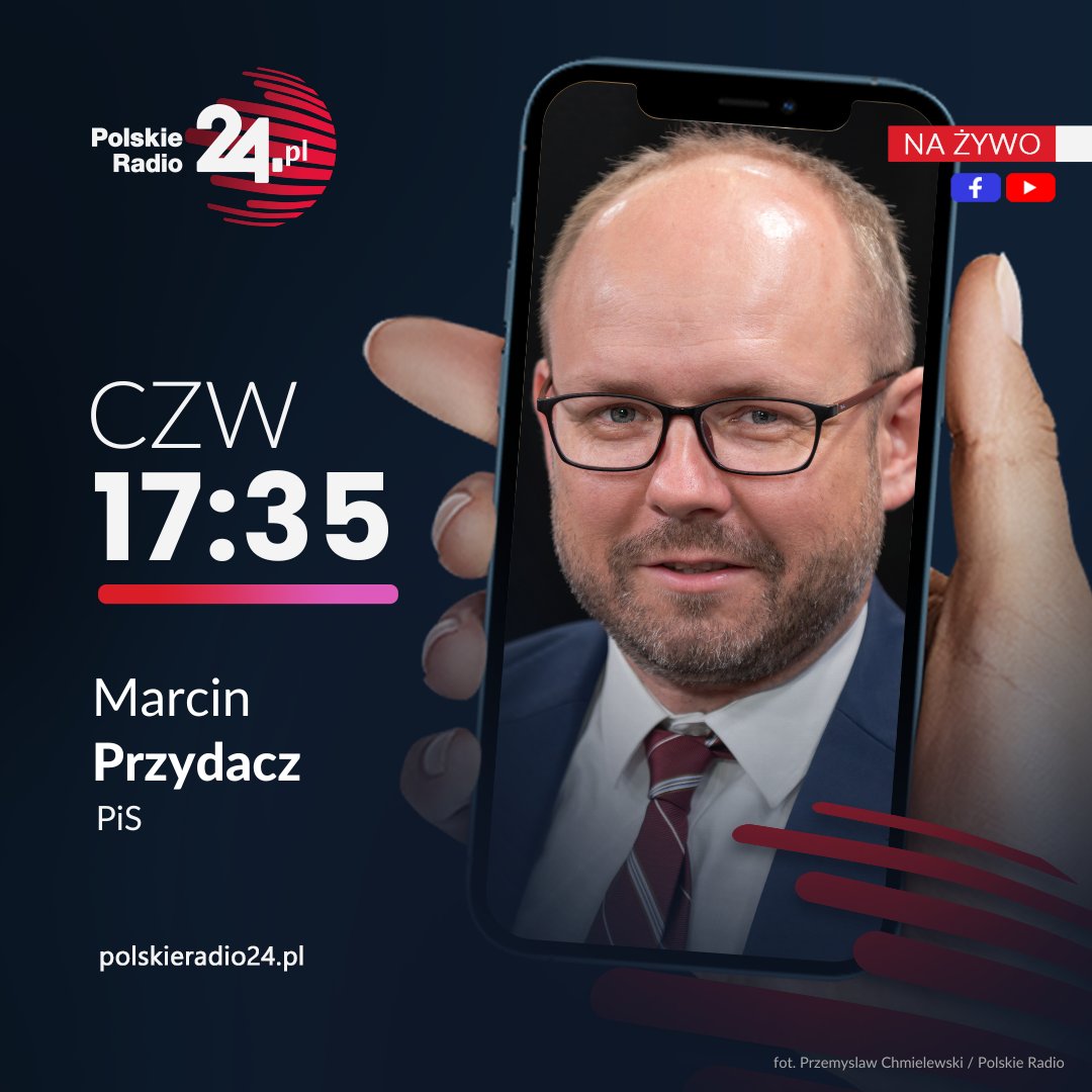 🔴#RozmowaPR24
🕠Start: 17:35.
👤Gościem audycji będzie @marcin_przydacz.
🗣️Rozmowę poprowadzi @PSzubartowicz.

🎥Zapraszamy do oglądania transmisji!