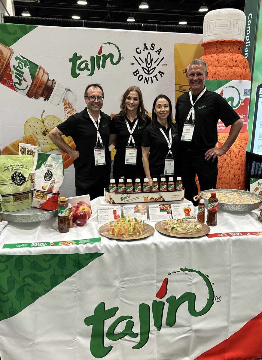 At the @CPMA_ACDFL Trade Show in lovely @VisitVancouver. We’ve had a great time at the @TajinUSA booth, #1614, come see us today!