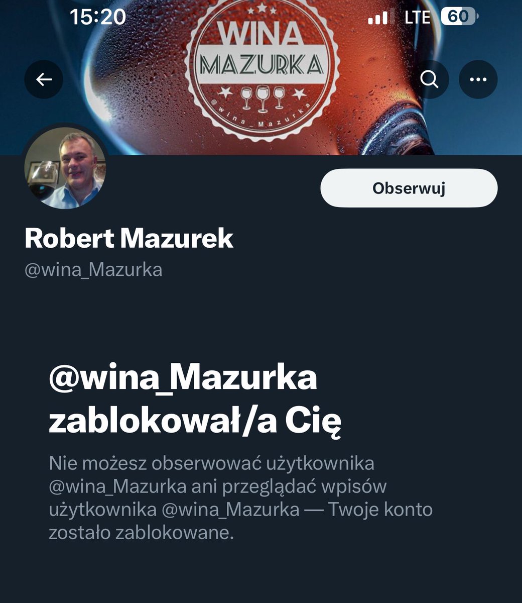 O, i mnie też. Ciekawe. A nawet nie obserwowałem. No cóż, myślałem że dziennikarzom zależy na zasięgu, a to co druga osoba ma blok 🤷🏻‍♂️