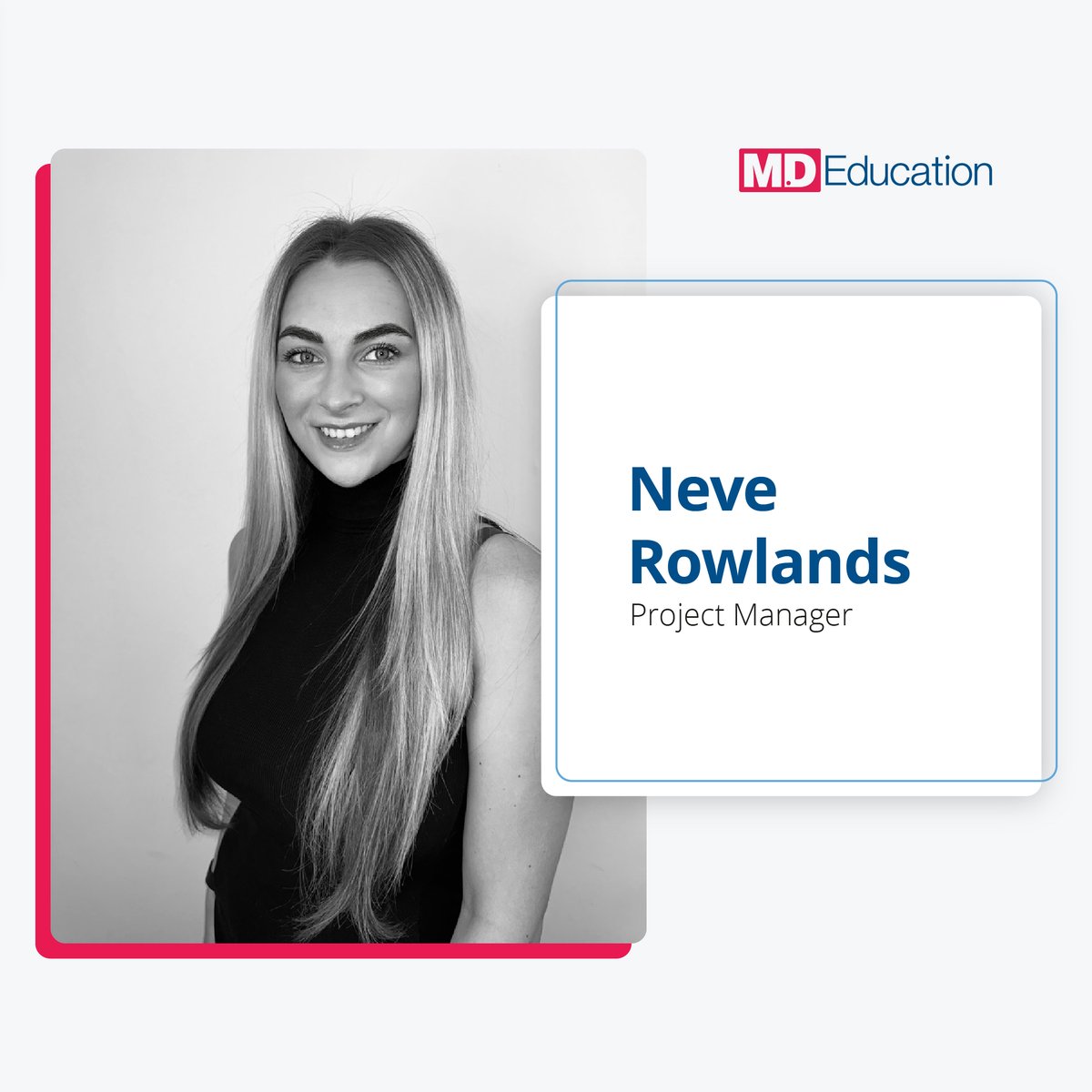 🌟 Meet Our Team! 🌟 Today we're excited to introduce you to another of our lovely team members Neve Rowlands, who is one of our UK based Project Managers! We sat down with Neve to explore her journey with MD Education, what she likes about working here and her love of