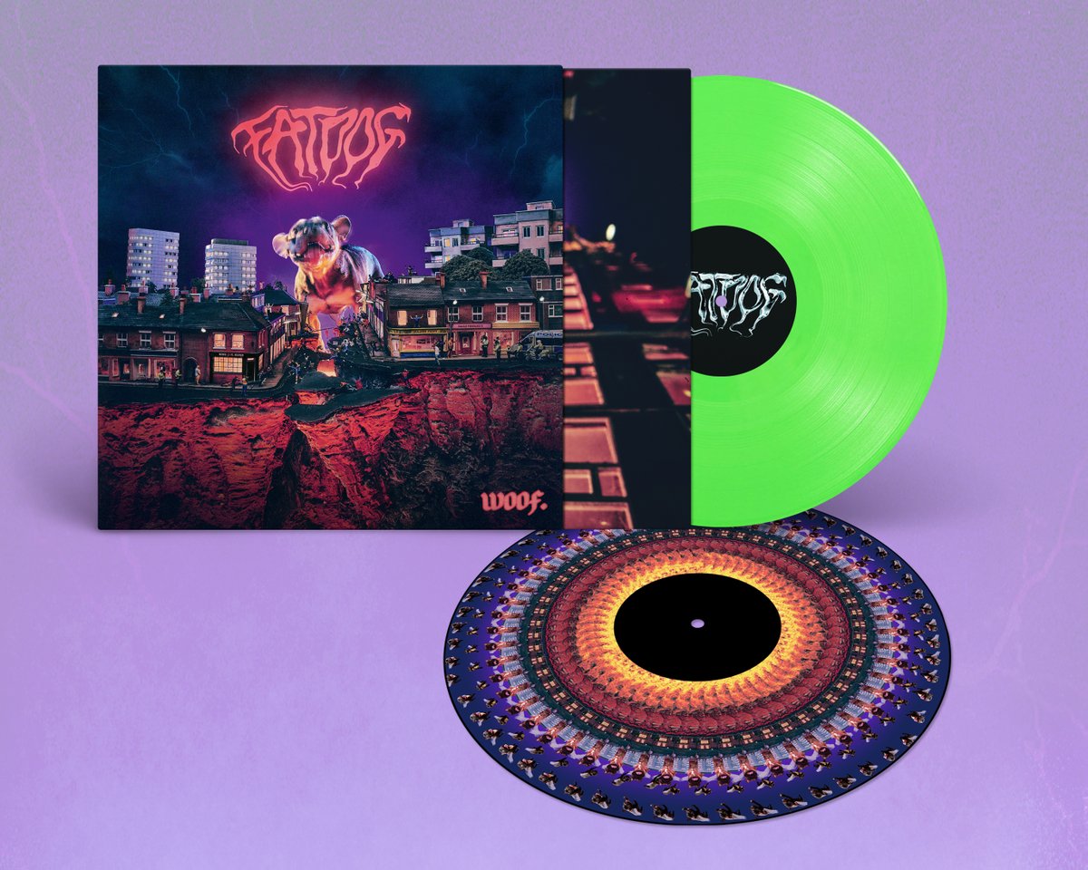 LTD EDITION DELUXE DINKED EDITION OF WOOF. - NEON GREEN - CARD PENAKISTOSCOPE - NUMBERED AVAILABLE FROM SOME OF UK'S FINEST INDIE STORES. GET EM BEFORE THEYRE GAWN : ffm.bio/fatdog