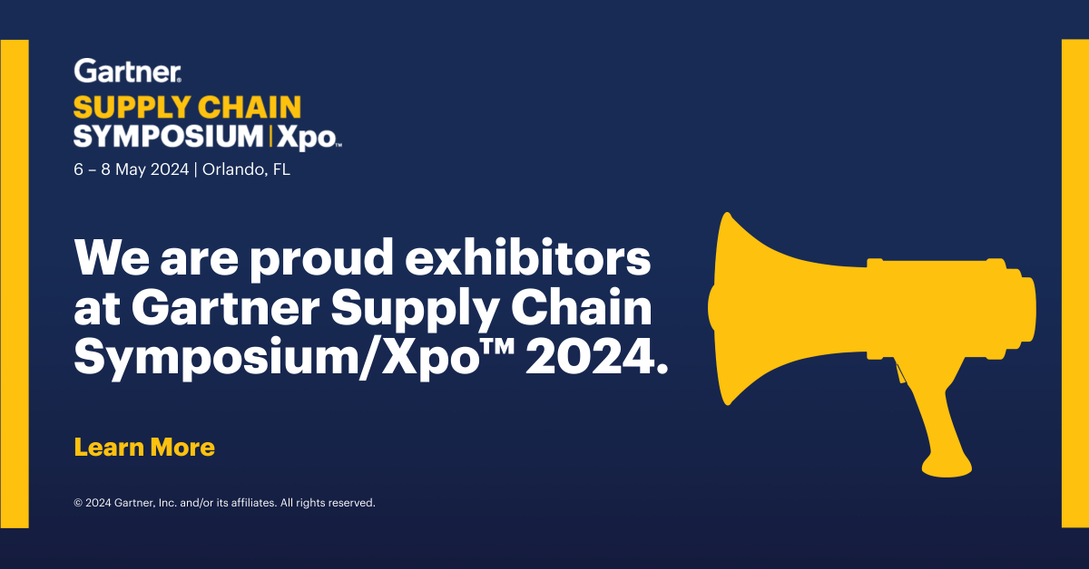 We’re looking forward to participating in the @Gartnerinc Supply Chain Symposium/XPO 2024 in Orlando, FL from May 6 to 8. You can visit us at booth 135 to connect with our supply chain experts. Register today with code SCC15EDC to save $650: bit.ly/4aErMKD #SupplyChain