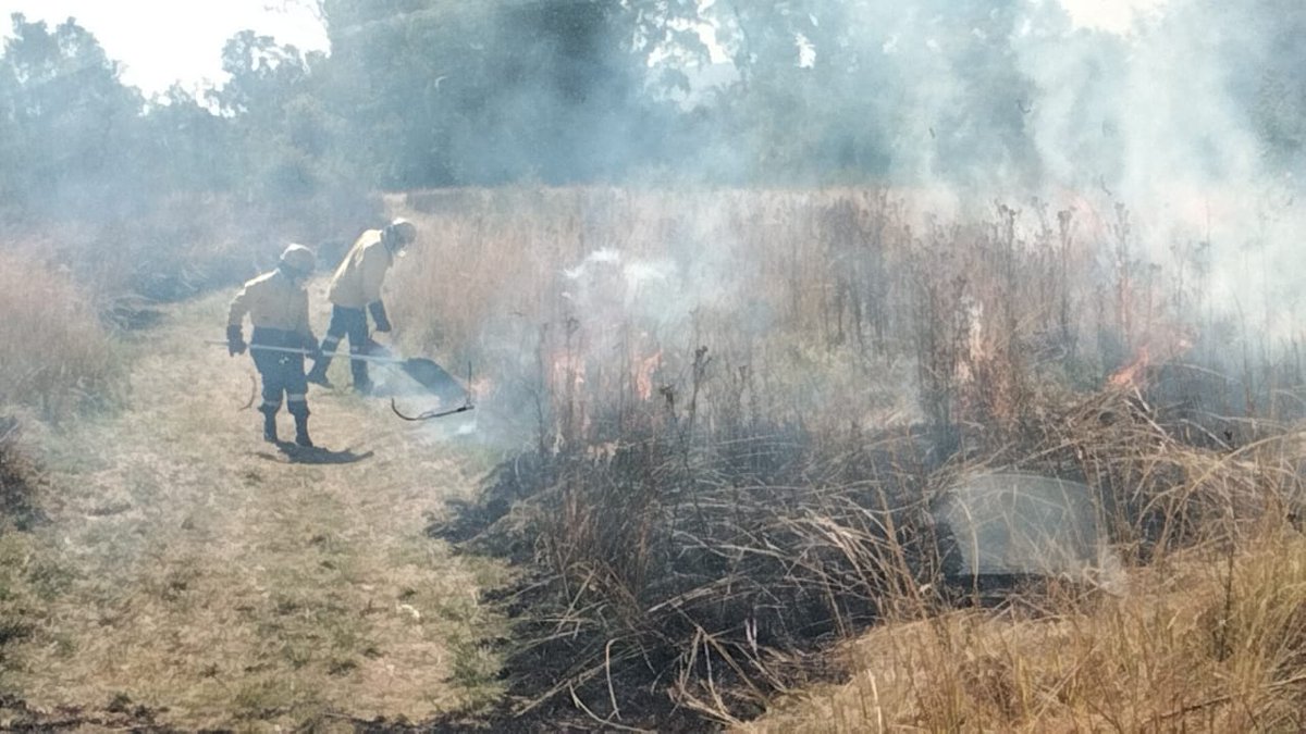 The Wildt team is dispatched to suppress grass fire in Plot 22. At least 15 firefighters are attending to this fire incident. #FireSuppression #SavingLives