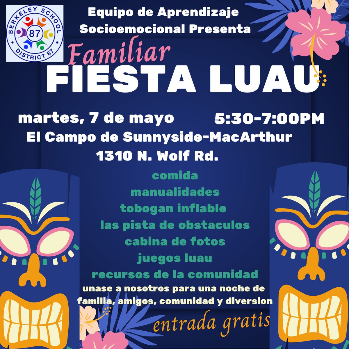 Do you love fun? Do you love food? Then who doesn't love a family luau? Join us on Tuesday, May 7th at 5:30pm for a night of family fun! See you in the conga line. 😉@WhittIsLit (about luaus) #empower87 

<a href="/TracyBodenstab/">Tracy Bodenstab</a> <a href="/mspikeslovepbis/">Elizabeth pikes</a> <a href="/karamieszanek/">Kara Mieszanek (she/her)</a>