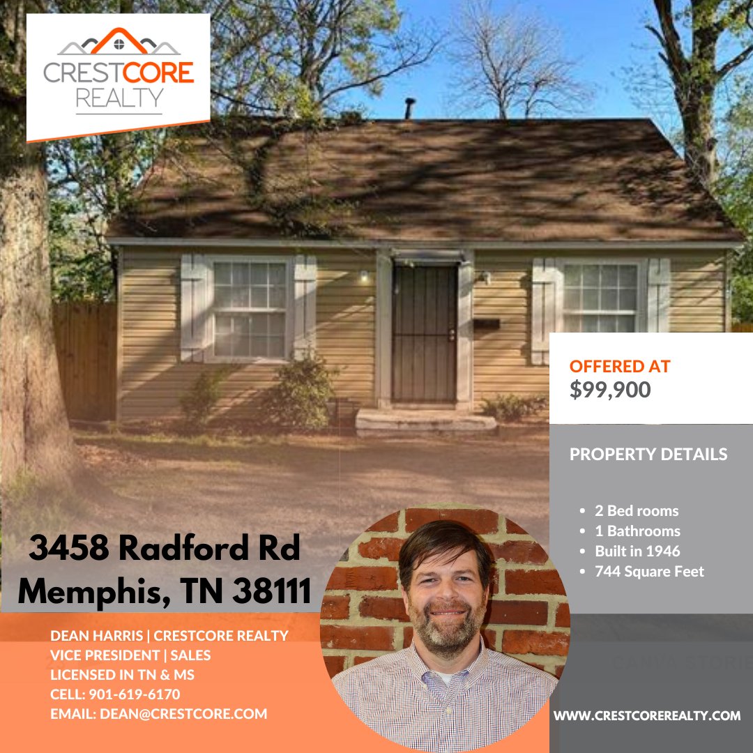 Fantastic investment opportunity in the Shelby area. This 2br/1 bath single-family home is in the 38111 area. #realestate #realestateinvestment #Justlisted #sold #broker #mortgage #homesforsale #ilovememphis #memphistennessee #Memphis