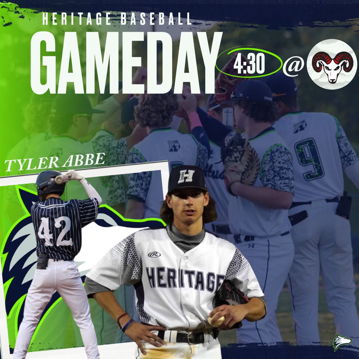 Huskies on the road today! 🆚Rolesville Rams ⏰4:30PM 📍Rolesville HS ⚾️Granata