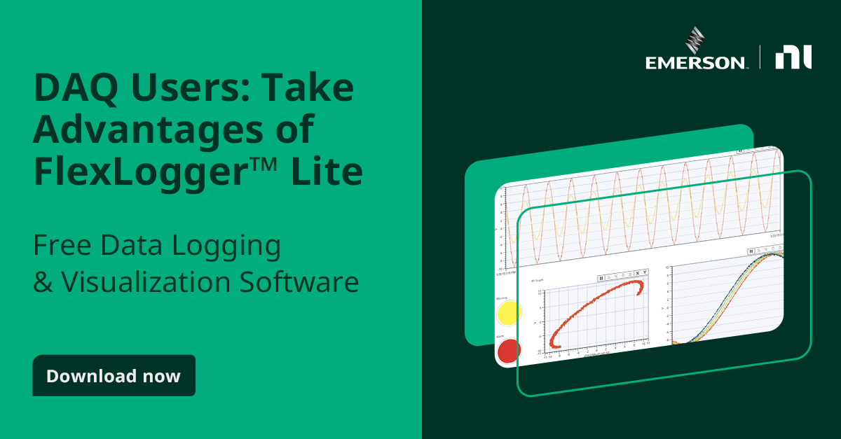 FlexLogger Lite: Free Data Logging & Visualization Software to Maximize Your DAQ Device. Acquire, visualize, and log measurement data from your DAQ without programming: bit.ly/3w89W3x