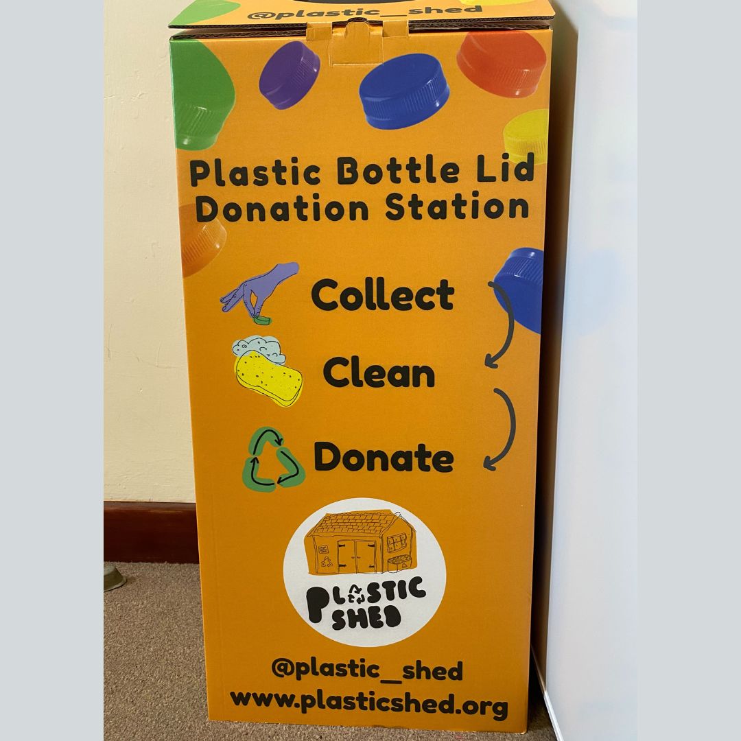 Our office base is once again a collection point for your Bottle Lids! 1- Collect bottle lids 2- Ensure they are clean 3- Drop them to our Plastic Shed Collection Station on a Monday or Thursday, 09:30am - 3pm