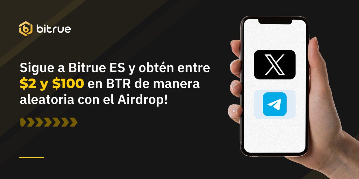 #Bitruers tenemos un regalito para ustedes

¡Sigue a Bitrue ES y obtén entre $2 y $100 en BTR de manera aleatoria con el Airdrop!🎁

📅 Periodo de la campaña: del 25 de abril al 26 de mayo de 2024 (UTC+8)

✅ Cómo participar:
1. Sigue a @bitrue_es en Twitter y retuitea.
2. Únete…