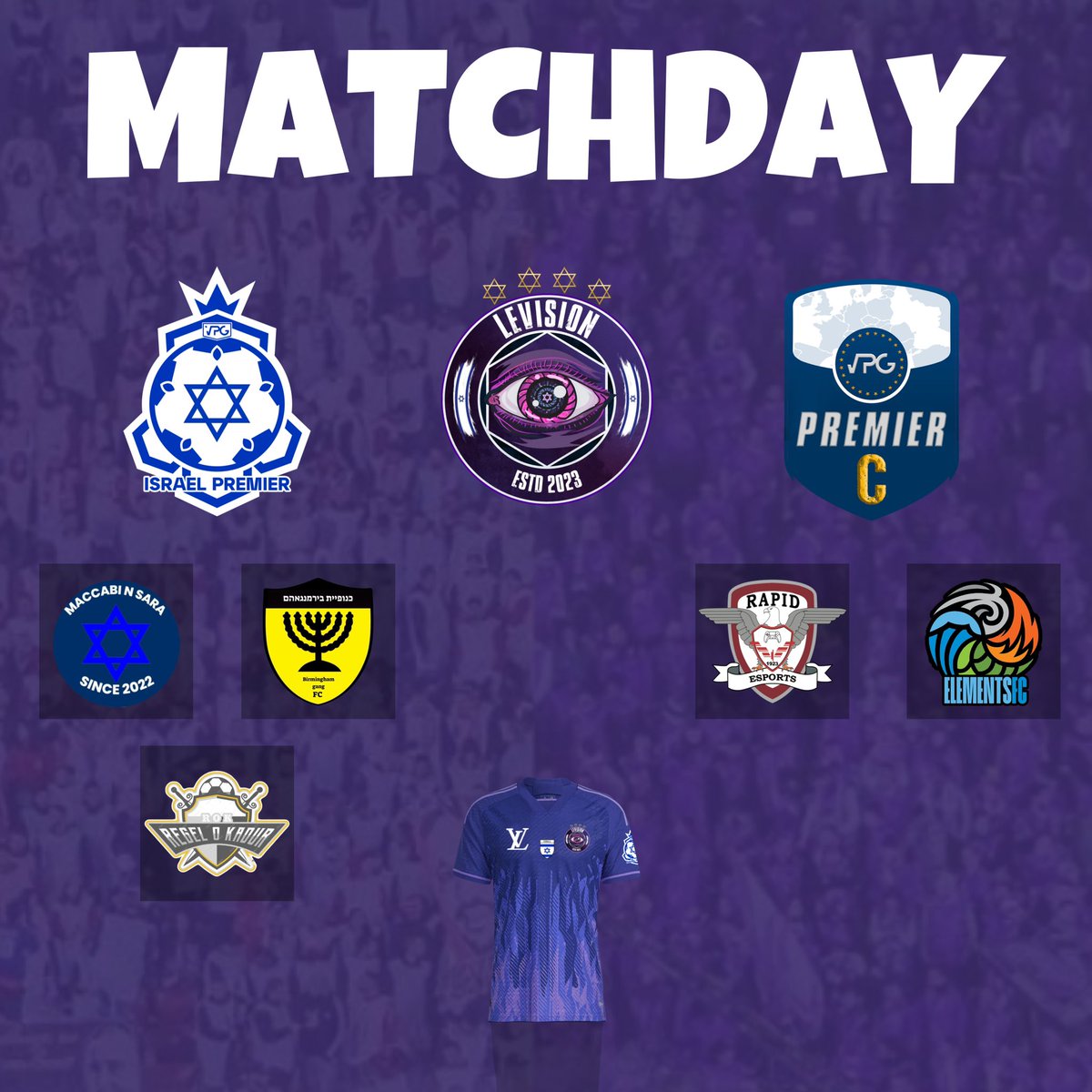 VPGLeVision's tweet photo. ✡️ 𝐌𝐀𝐓𝐂𝐇𝐃𝐀𝐘

🇮🇱 @VPGIsrael ePremier
🆚 Birmingham Gang
⏰ 21:30

🇮🇱 @VPGIsrael ePremier
🆚 @maccabi_n_sara 
⏰ 22:00

🇮🇱@VPGIsrael ePremier
🆚 Kadur O Regel
⏰ 22:20

🇪🇺 @VPGEurope Premier C 
🆚 @eSportsFCRapid 
⏰ 22:45

🇪🇺 @VPGEurope Premier C 
🆚 @VPGElements 
⏰ 23:15 https://t.co/SsNIc0SOgA