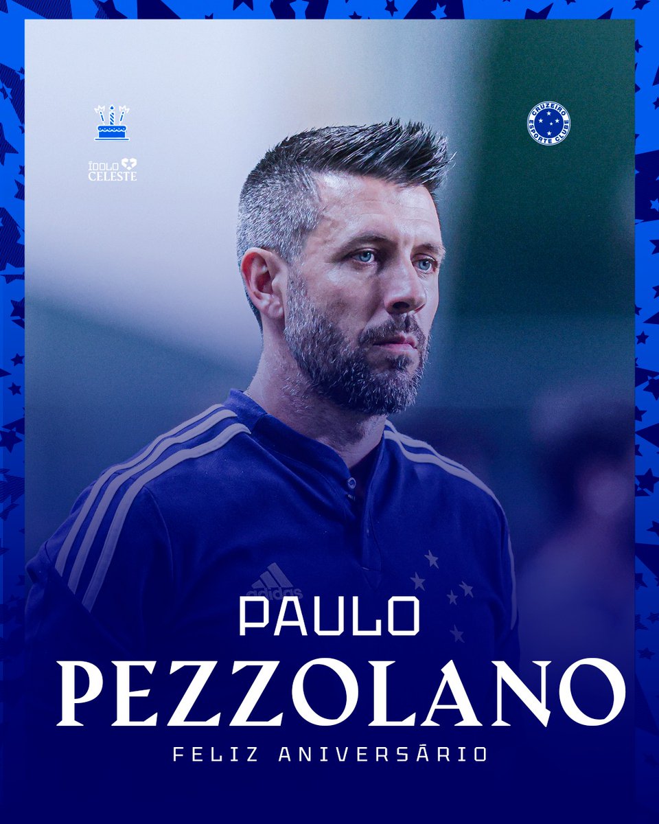 Hoje é dia de comemorar mais um ano de vida do Pezzolano! 🎂👏 O técnico chegou ao Cruzeiro em 2022 e foi o condutor do time para a volta à Série A do Brasileirão. Parabéns e muito sucesso, Papa!