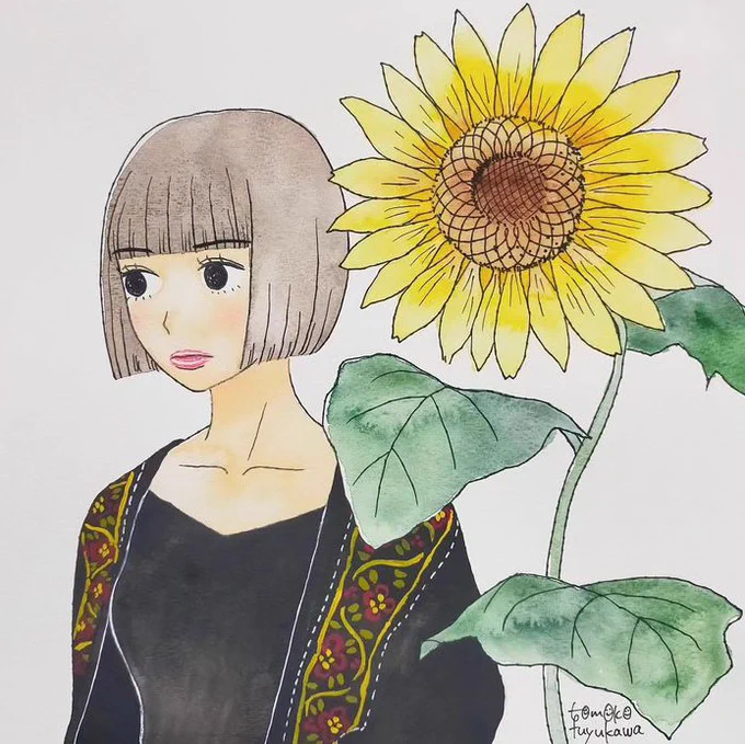 #画像を4枚晒したらrtがきてフォロワーがぶわーって増えると聞いて 久しぶりに女の子イラスト載せるのにいいタグ。漫画もよろしく!