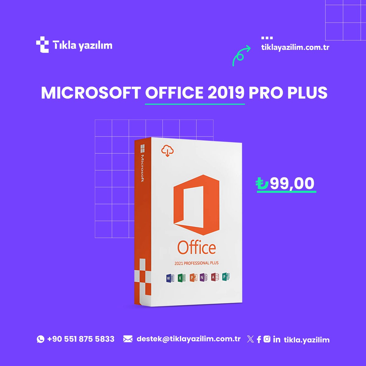 İşinizi ve Yaratıcılığınızı Düzenlemenin En İyi Yolunu mu Arıyorsunuz?

Office 2019  ile tek bir cihazda ihtiyacınız olan tüm üretkenlik araçlarına sahip olabilirsiniz.

Word, Excel, PowerPoint, Outlook, OneNote ve daha fazlasını yeni özellikler ve harika geliştirmelerle deneyin.