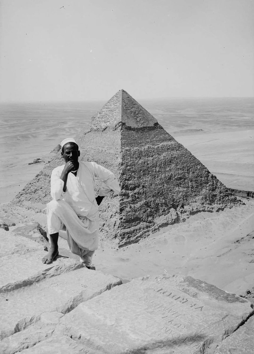 An indigenous Egyptian posing in front of the pyramid. #AKTV