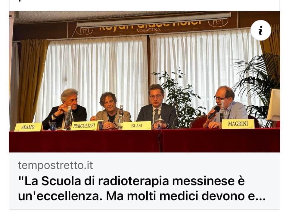 Insieme a Stefano Pergolizzi e tutti gli amici radioncologi  in un bel convegno a Messina a parlare di condivisione e multidisciplinarieta’ dei percorsi diagnostici e terapeutici per i pazienti oncologici del nostro territorio…👍👏🤗