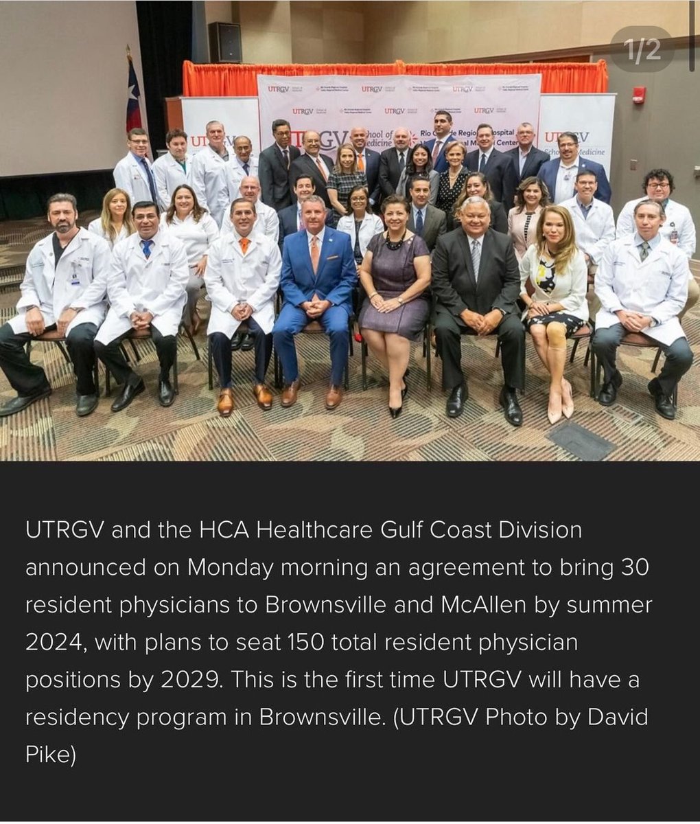 Attention everyone! We have a new sister program who is looking for new candidates. The inaugural group of 13 resident physicians will be welcomed to the newly established UTRGV-HCA Healthcare residency program to start in July 2024 at Brownsville [1404800005].