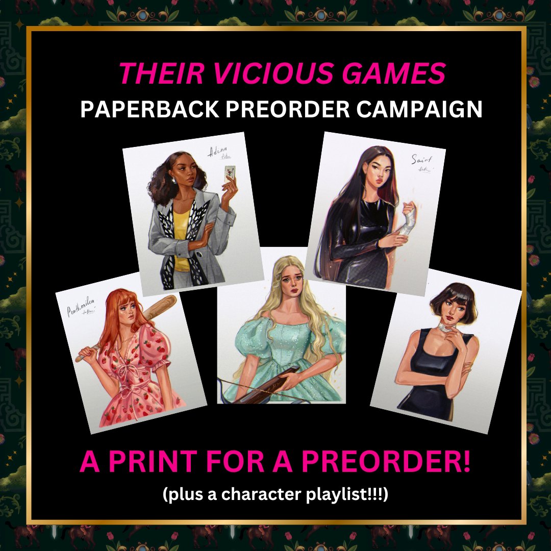 the way i have their vicious games news for next week that i've been sitting on for like over a month...anyway until then, preorder the their vicious games paperback and get a sick ass art print: linktr.ee/joellewellingt…