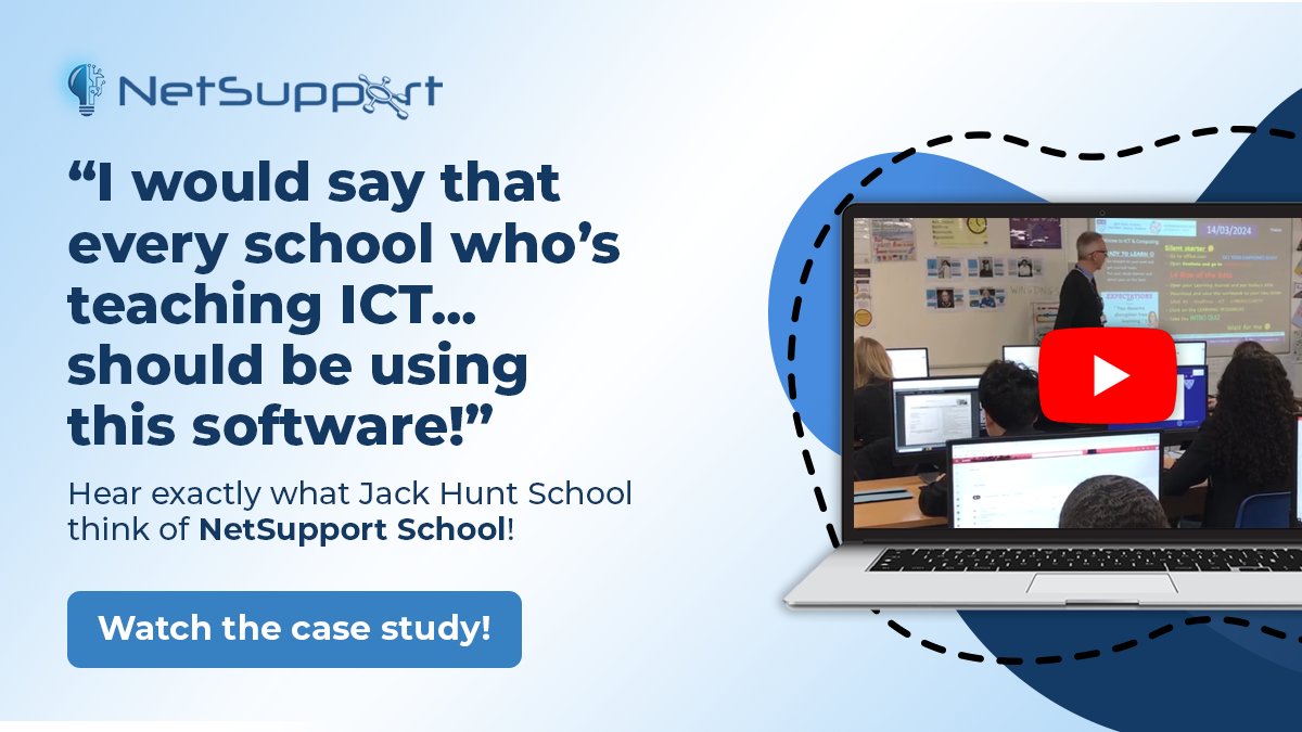 Empowering teachers, engaging students! Check out this glowing case study of NetSupport School from @JackHuntSchool's Curriculum Area Leader for ICT, Rob Kent! mvnt.us/m2414701 #EdTechChat #ClassroomManagement #TimeToTeach #CaseStudy