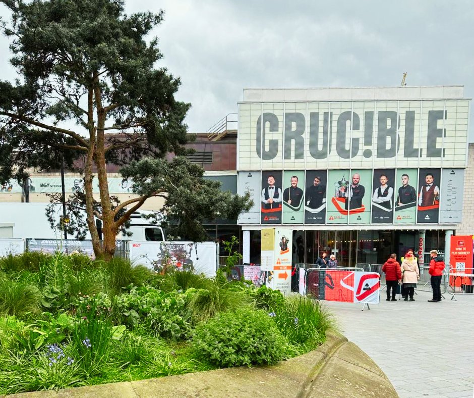 Great to see the #WorldSnookerChampionship underway @crucibletheatre for the 48th consecutive year! 🎱🤩 Until 6 May, you can catch all the action on the big screen at Tudor Square, or head to the Winter Garden for live BBC coverage. More info 👉 bit.ly/3U9Fqyf