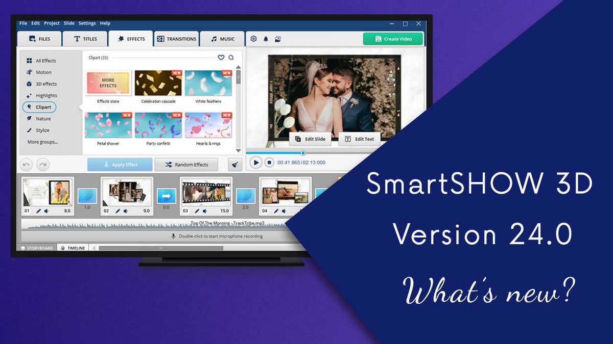 ams_soft's tweet image. Want to make a cool looking slideshow in a jiff? Do it with SmartSHOW 3D 24.0 and its new templates and effects. Check out the new version features:
youtu.be/TGSRNl0ZdrI
#slideshow #slideshowmaker #smartshow #slideshowtemplate