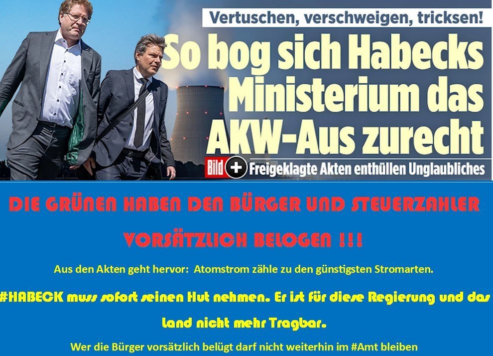 @GrueneBundestag @katdro @BriHasselmann @ManuelaRottman @KonstantinNotz @Helge_Limburg Nach Reaktionen aus FDP und Union meldet sich nun auch der Unionschef Friedrich Merz zur Affäre um Habeck und den Kernkraftausstieg. „Mich überrascht das überhaupt nicht. Das Wirtschaftsministerium wird von einer Clique geführt“, so Merz.