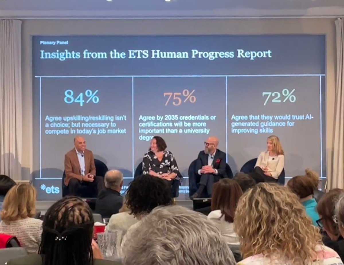 Interesting dialogue at the ETS convening on Responsible AI and the Future of Skills. #ets #AI #ArtificialInteligence #durableskills