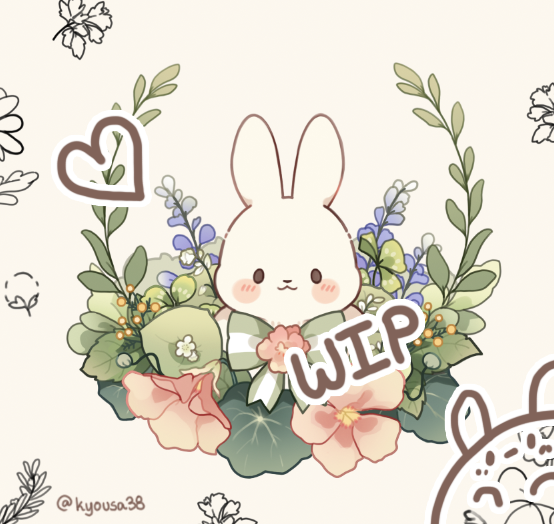 [WIP] i've been jokingly calling this new pattern i'm working on 'bunny salad' because the plants featured on it are all meant to be edible