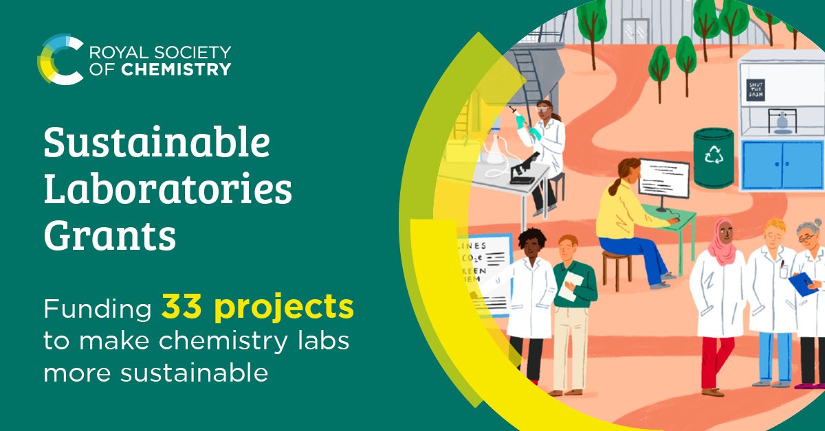 l'm incredibly excited to announce that I have been awarded funding from the Royal Society of Chemistry's new Sustainable Laboratories Grants! These grants are intended to enable labs and individuals to improve the environmental footprint of their research.lnkd.in/gW768xHR