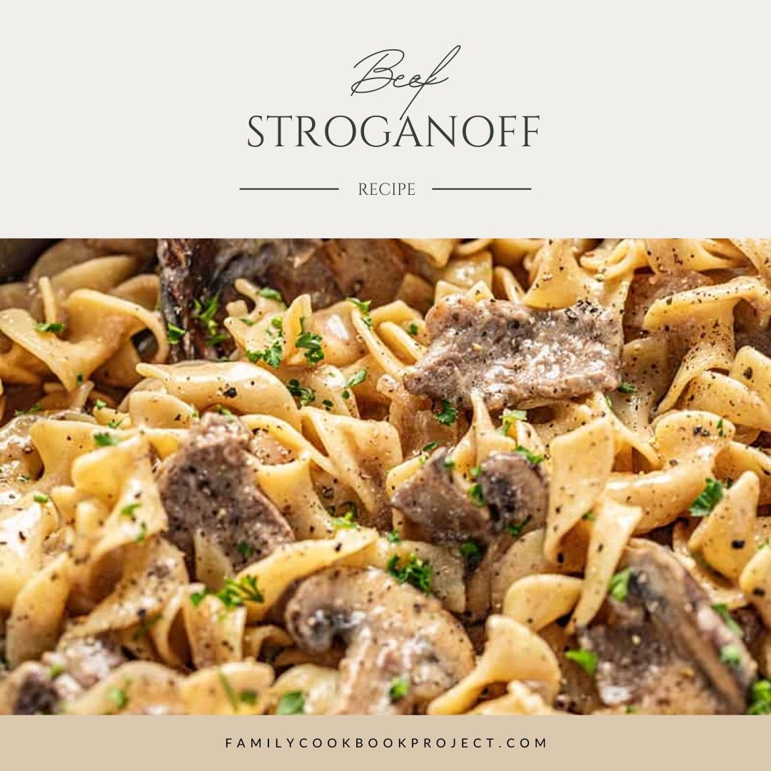 This recipe for Beef Stroganoff is from Cucina della Nona, one of the cookbooks created at FamilyCookbookProject.com. Start your own cookbook today! familycookbookproject.com/recipe/2832586… #familycookbook #cooking #homecooking #food #recipes #cook #cookingathome #beef #stroganoff #beefstroganoff