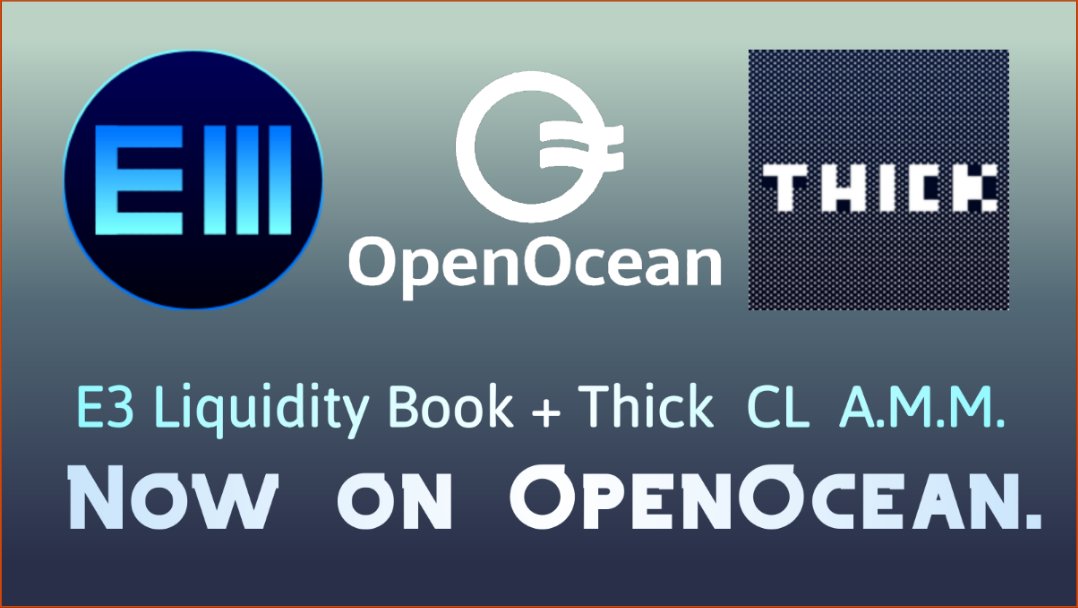 Time to ramp up those Voloooms! E3 & Thick have been integrated with OpenOcean @OpenOceanGlobal 🦾🚀