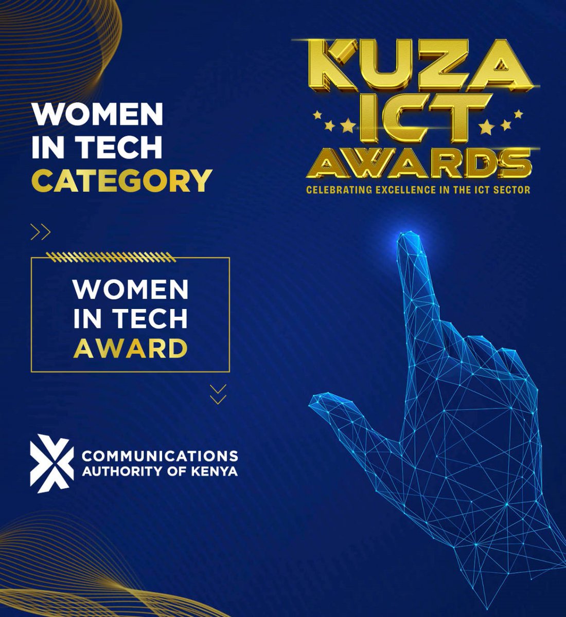 Celebrating Women in Tech! The Women in Tech Award honors trailblazing women who have created impactful ICT solutions and shown successful entrepreneurship and leadership in the sector. This category is based on call for nominations from the industry! #KuzaICTAwards2024